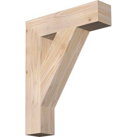 Ekena Millwork Traditional Block Smooth Bracket, Douglas Fir, 3 1/2"W x 16"D x 20"H BKT04X16X20TRA05SDF